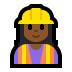 👷🏾‍♀️ woman construction worker: medium-dark skin tone display on Windows